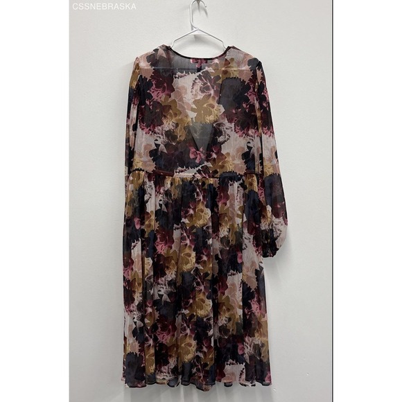 Torrid Multicolor Tie Front Maxi Kimono - Size 2 - Picture 6 of 6